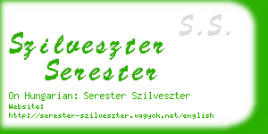 szilveszter serester business card